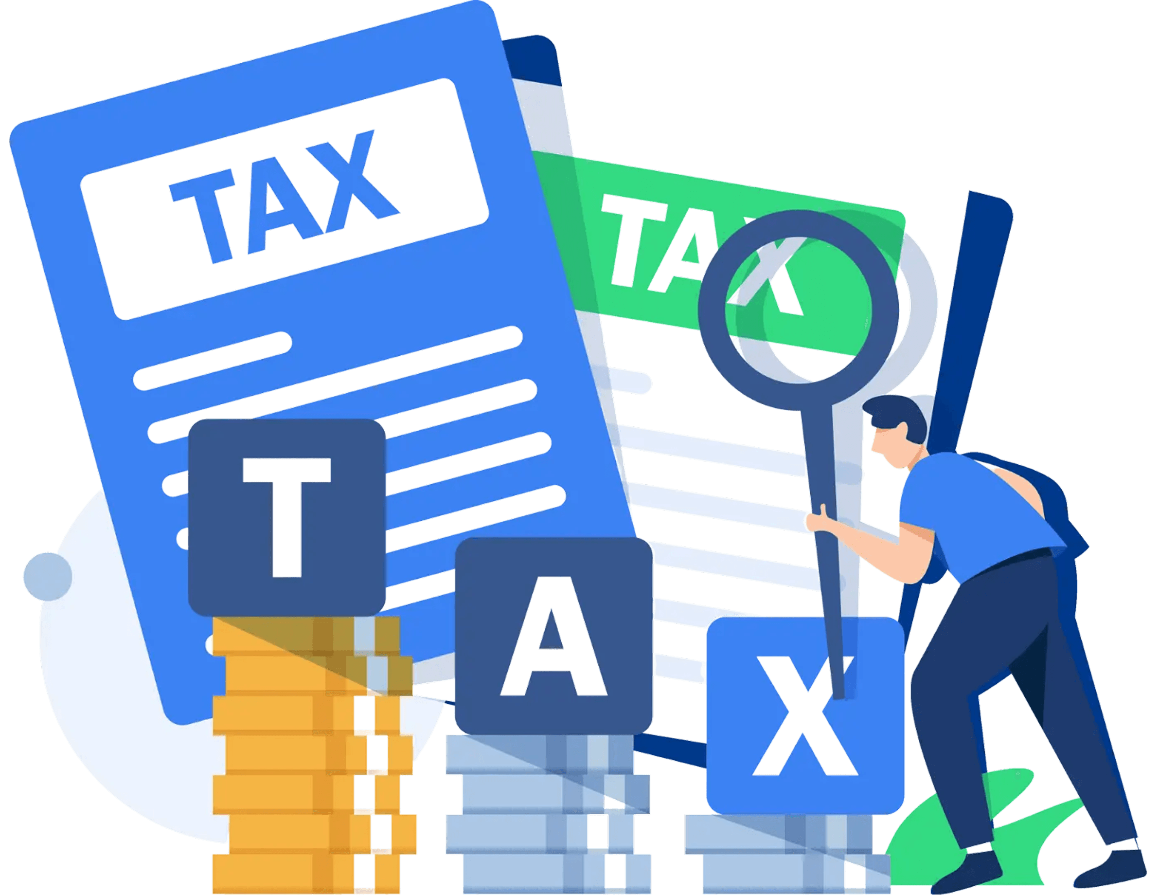 Tax professional analyzing financial data